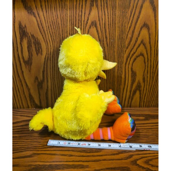 Sesame Street Big Bird Plush Toy 12" Rainbow Feet Yellow Soft Stuffed Animal - Picture 4 of 7